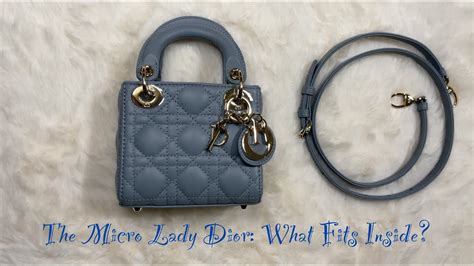 micro lady dior blue|lady dior micro size.